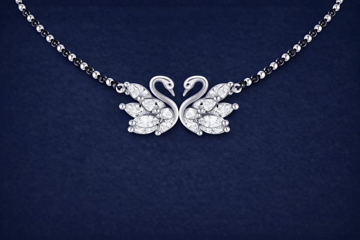 Dual Swan Grace 925 Sterling Silver Mangalsutra | SSARONG MM-011