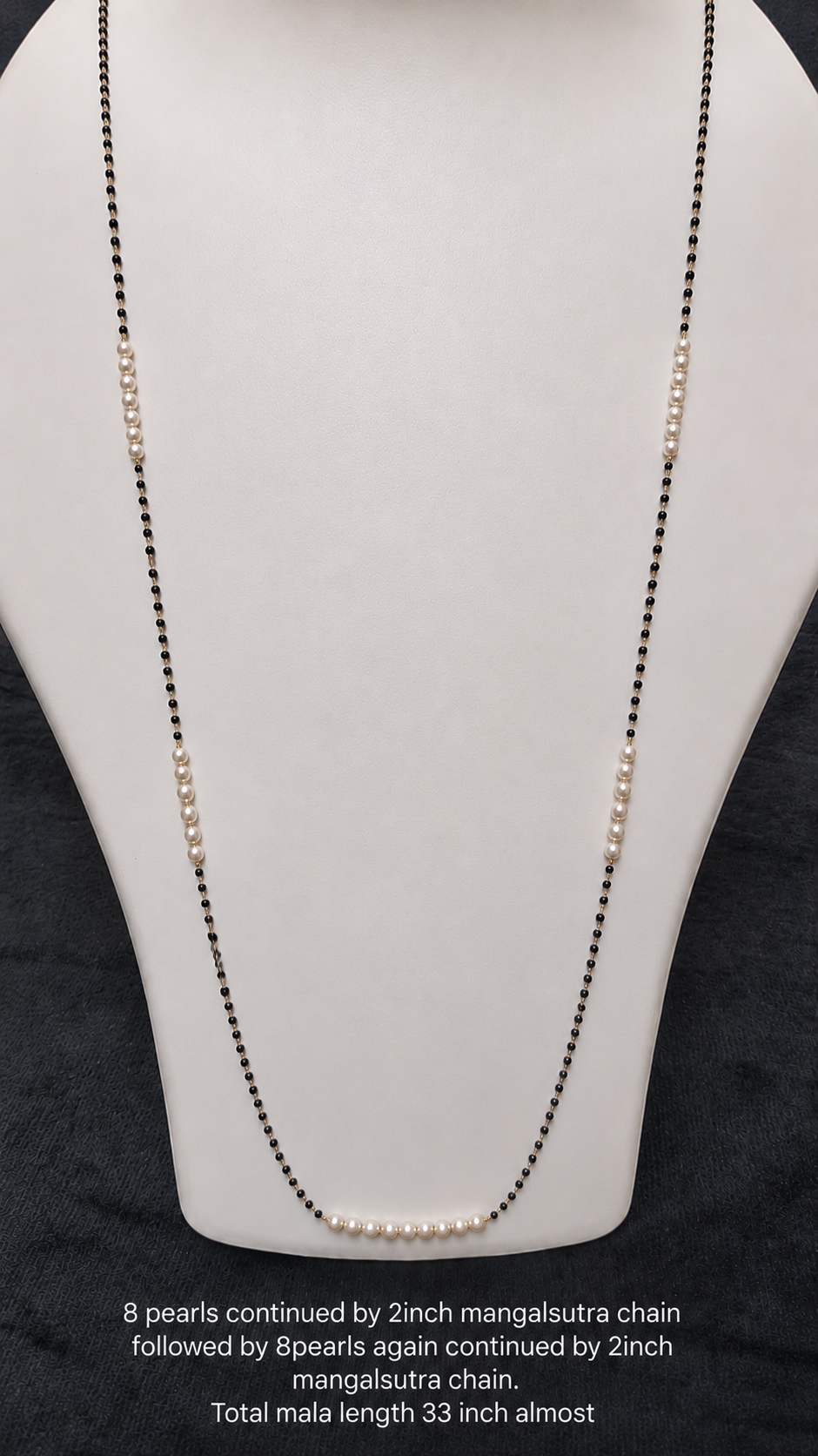 Pearl Symphony Long 925 Sterling Silver Mangalsutra | SSARONG PM-011