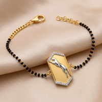Royal Tiger 925 Sterling Silver Mangalsutra Bracelet | SSARONG BMM-004