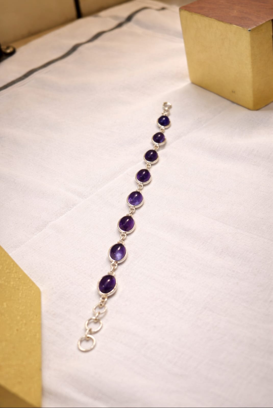 Amethyst Aura 925 Sterling Silver Bracelet | SsaAmethyst Aura 925 Sterling Silver Bracelet | Ssarongrong