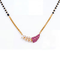 Blush Leaf 925 Sterling Silver Mangalsutra | SSARONG TM-007
