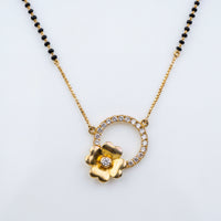 Floral Circle 925 Sterling Silver Modern Minimal Mangalsutra | Ssarong | MM-002