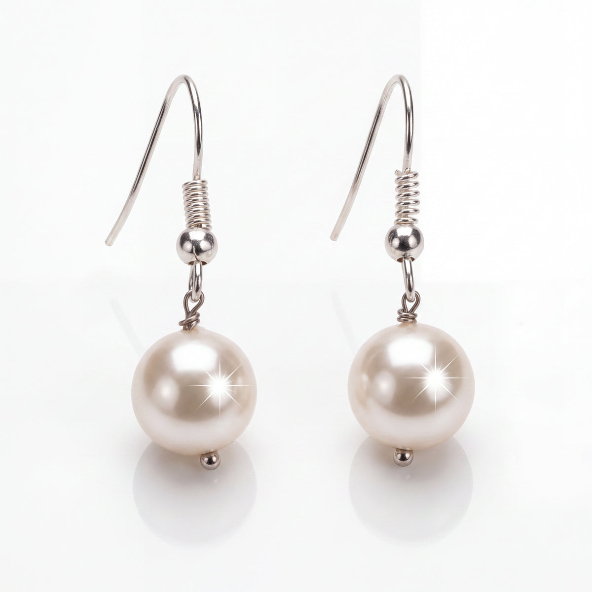 Classic Pearl Drop 925 Sterling Silver Earrings | SSARONG ER-009