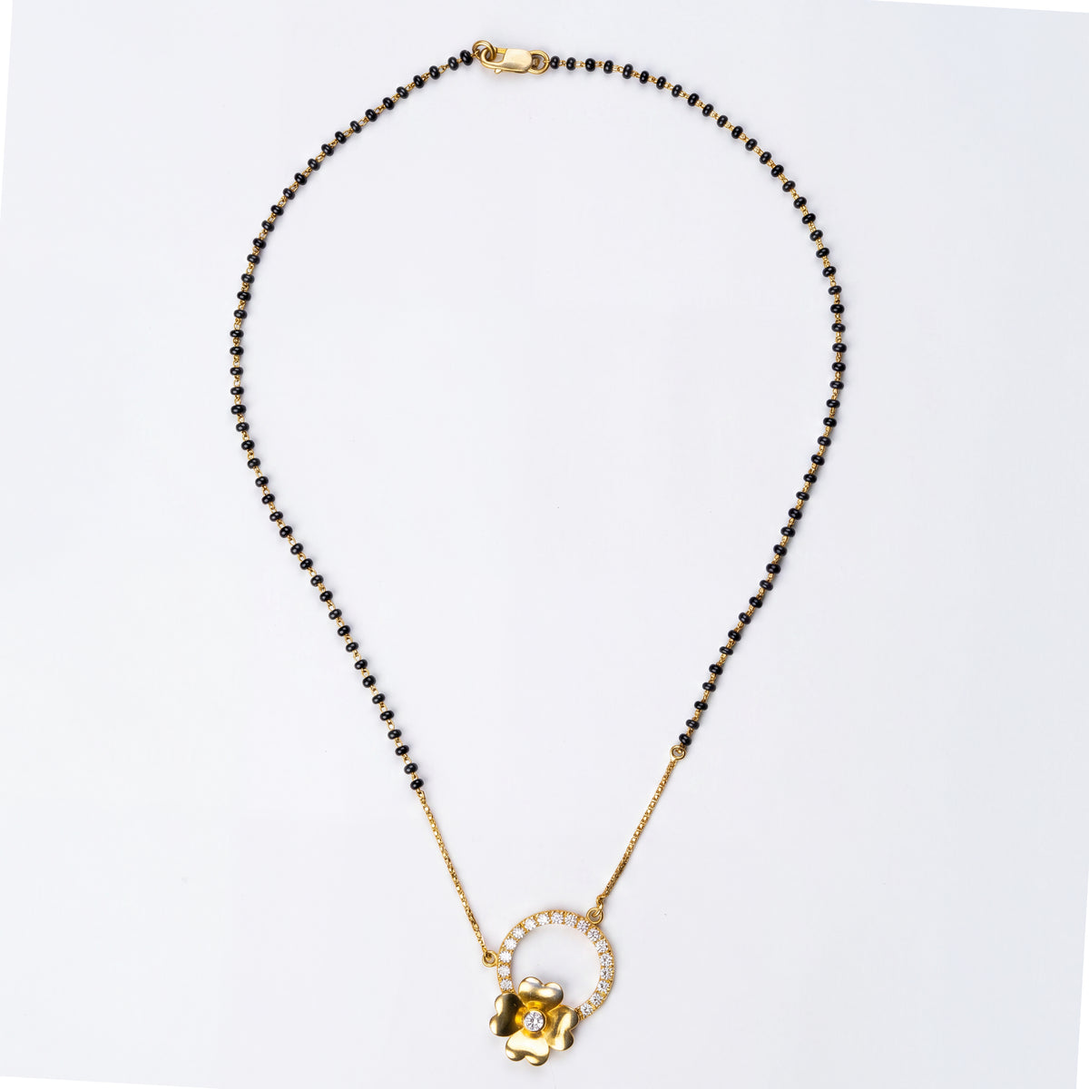 Floral Circle 925 Sterling Silver Modern Minimal Mangalsutra | Ssarong | MM-002