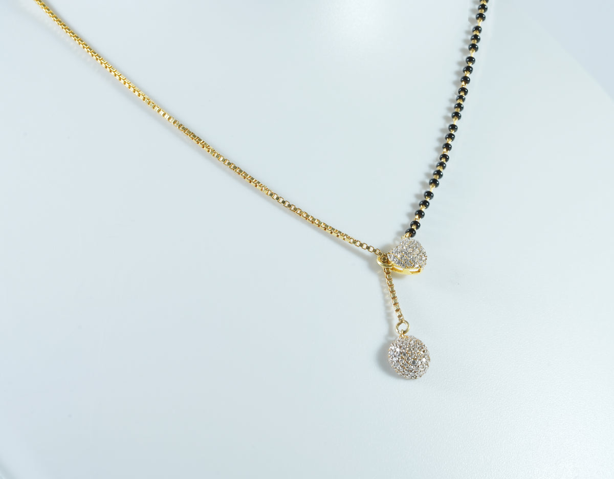 Eternal Heart 925 Sterling Silver Modern Minimal Mangalsutra | Ssarong | MM-005