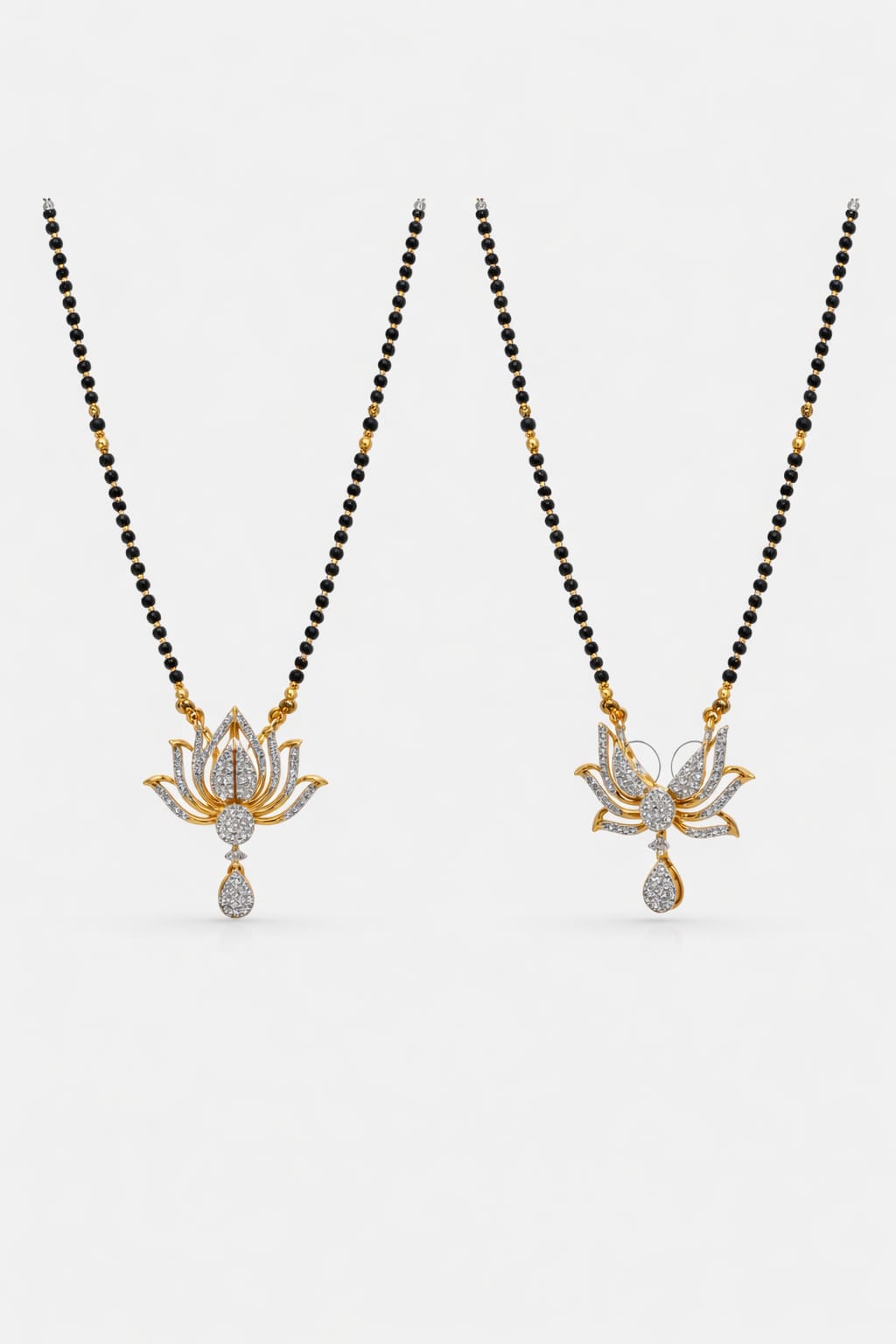 Divine Lotus 925 Silver Traditional Mangalsutra | Ssarong