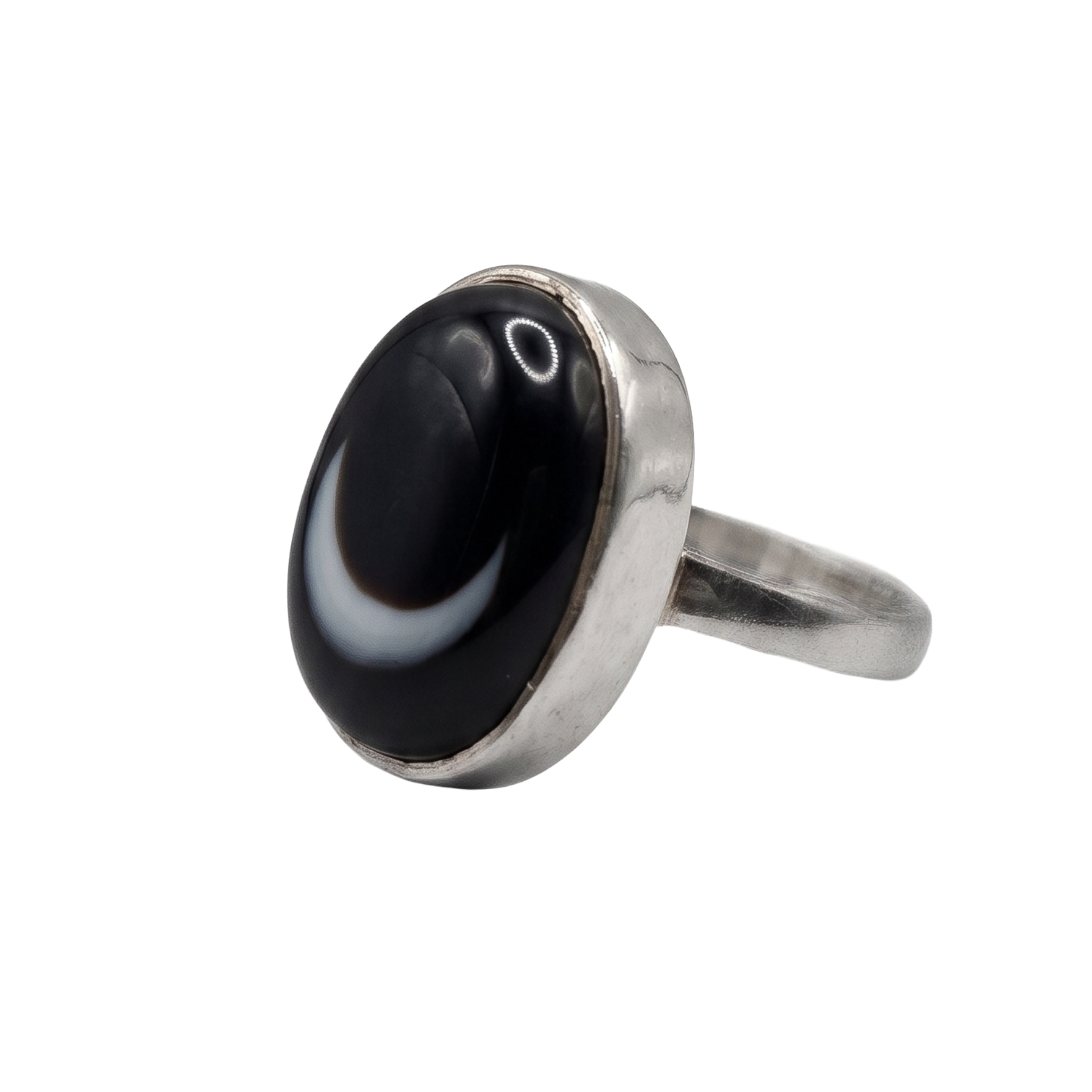 Midnight Onyx 925 Sterling Silver Statement Ring | Ssarong | R-007