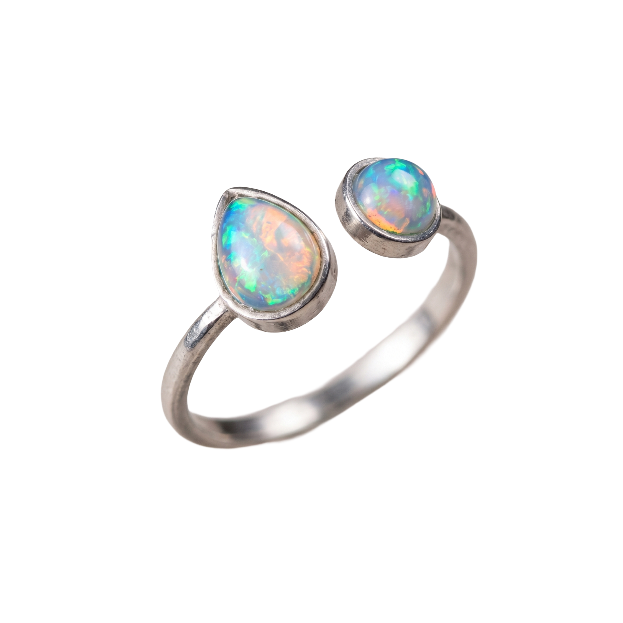 Aurora Opal 925 Sterling Silver Open Ring | Ssarong | R-010