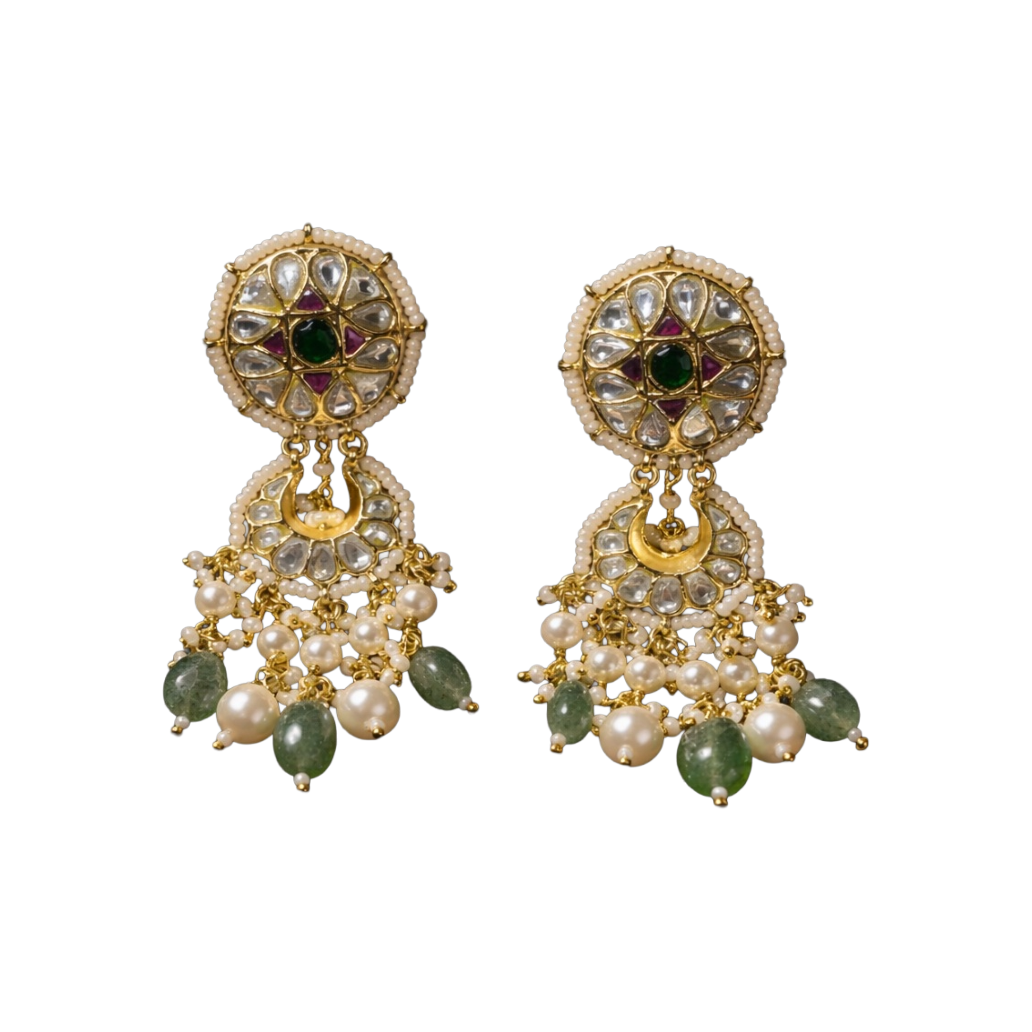 Heritage Chandbali 925 Sterling Silver Earrings | Ssarong | TE-002