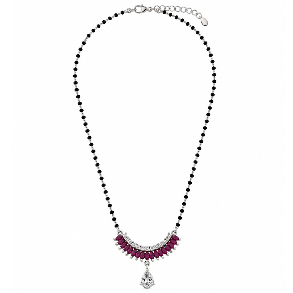Ruby Arc 925 Silver Traditional Mangalsutra | Ssarong | TM-003