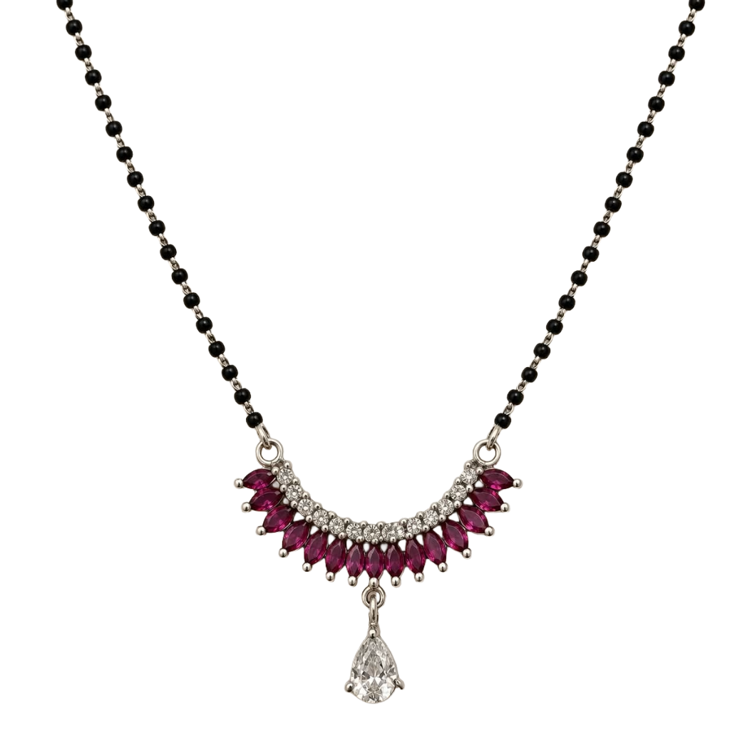 Ruby Arc 925 Silver Traditional Mangalsutra | Ssarong | TM-003