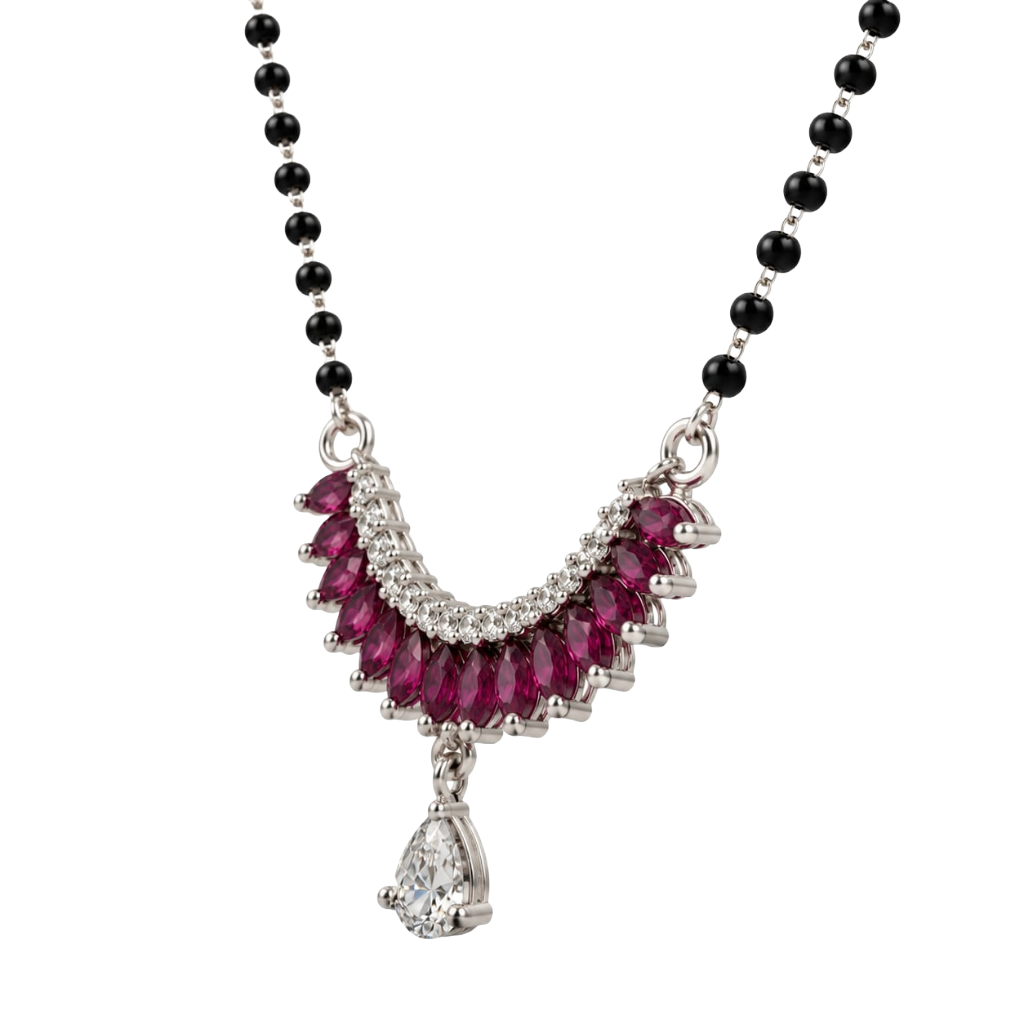 Ruby Arc 925 Silver Traditional Mangalsutra | Ssarong | TM-003
