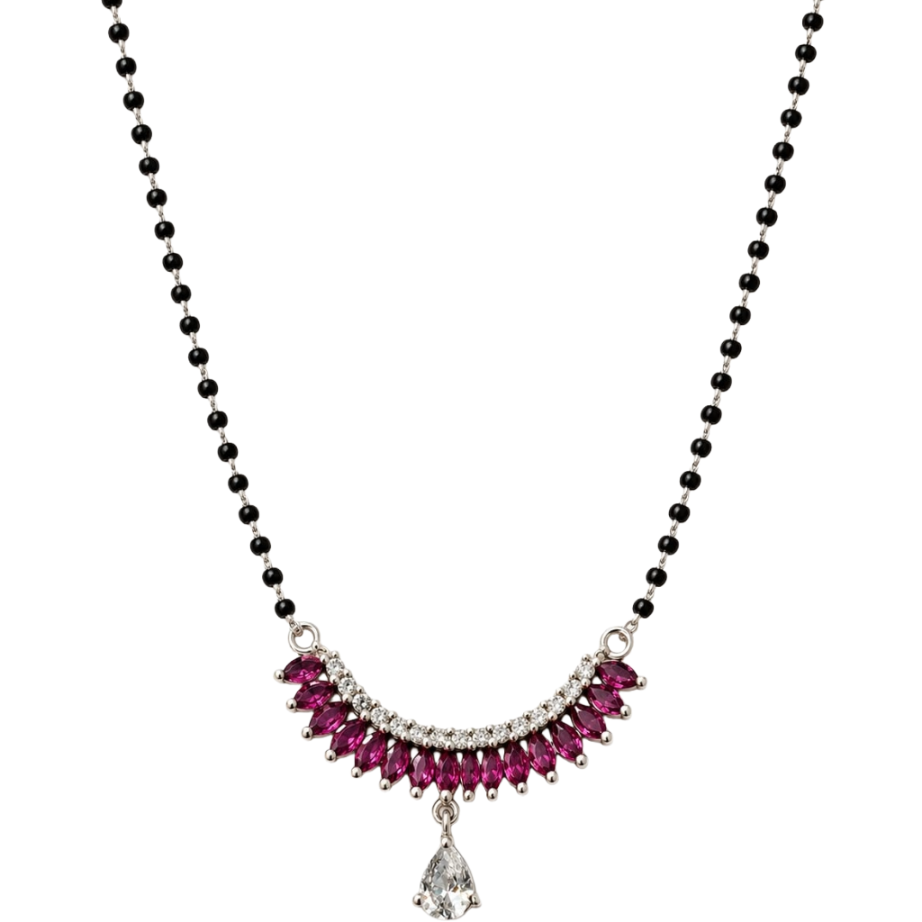 Ruby Arc 925 Silver Traditional Mangalsutra | Ssarong | TM-003