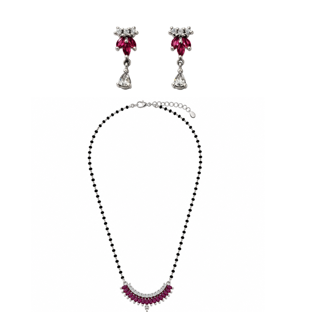 Ruby Arc 925 Sterling Silver Mangalsutra Set | SSARONG MS-002