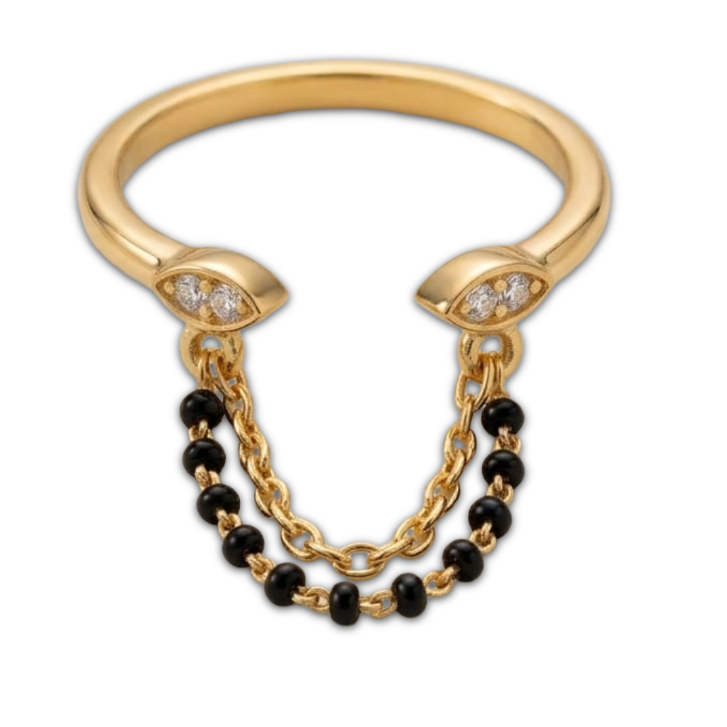 Azure Spark 925 Sterling Silver Ring Mangalsutra | SSARONG RGM-005