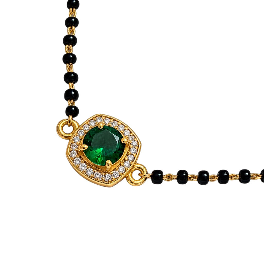 Eternal Emerald 925 Sterling Silver Mangalsutra Bracelet | SSARONG BWM-004