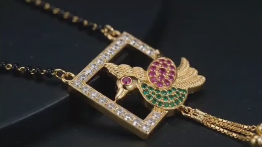 Royal Bird Motif 925 Silver Traditional Mangalsutra | Ssarong | TM-001
